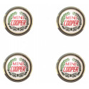 MINI COOPER  x 4  Stickers vinyle laminé