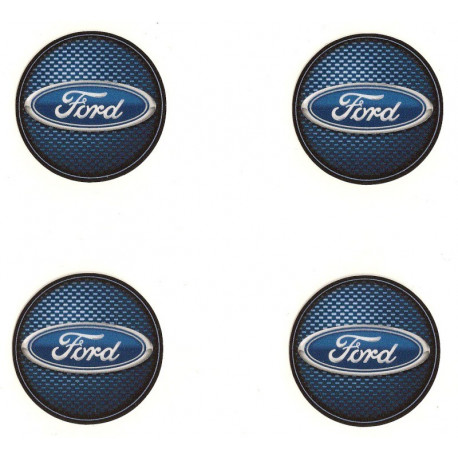  FORD 40mm x 4 Stickers HUBS WHEEL CENTER 