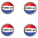 FORD GT x 4  Stickers vinyle laminé