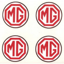 MG  x 4  Stickers vinyle laminé