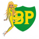 BP right pin up laminated vinyl decal