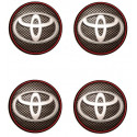 TOYOTA  x 4  Stickers vinyle laminé