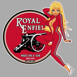 ROYAL ENFIELD Pin Up  right Sticker