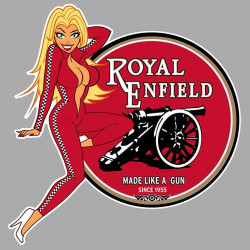 ROYAL ENFIELD Pin Up gauche Sticker