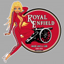 ROYAL ENFIELD Pin Up gauche Sticker