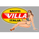 MOTO VILLA Pin UP left laminated decal