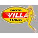 MOTO VILLA Pin UP Sticker gauche