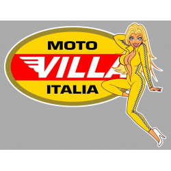 MOTO VILLA Pin UP left Sticker