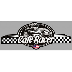 CAFE RACER bretagne  USA logo Sticker