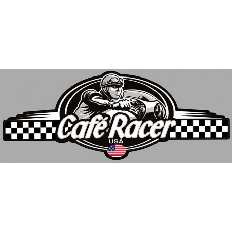 CAFE RACER bretagne  USA logo Sticker