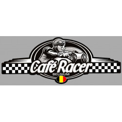 CAFE RACER bretagne  Logo BELGIUM Sticker