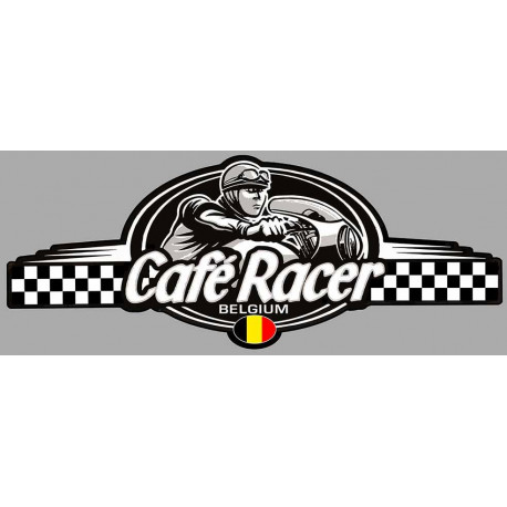 CAFE RACER bretagne  Logo BELGIUM Sticker