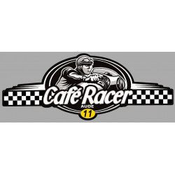 dept AUDE 11 CAFE RACER bretagne   Logo  Sticker