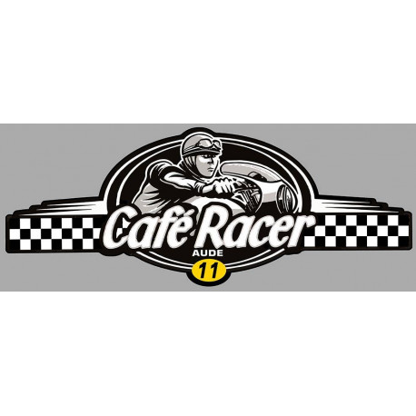 Dept AUDE 11 CAFE RACER bretagne logo Sticker