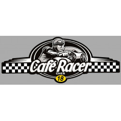 dept CHER 18 CAFE RACER bretagne   Logo  Sticker