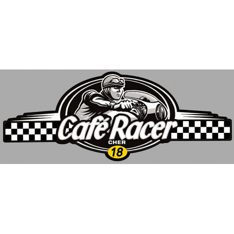 dept CHER 18 CAFE RACER bretagne   Logo  Sticker