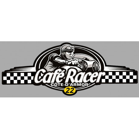 dept COTE D'ARMOR 22 CAFE RACER bretagne   Logo  Sticker