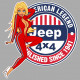 JEEP 4x4  left Pin Up laminated decal