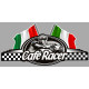 CAFE RACER  2 ITALIE FLAGS ( sans bretagne )  Sticker