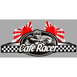 CAFE RACER  2 JAPON  FLAGS ( sans bretagne )  Sticker