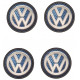  VW 50mm x 4 Stickers HUBS WHEEL CENTER 