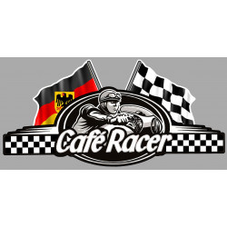 CAFE RACER ( without britain )  LEFT GERMANY FLAGS Sticker