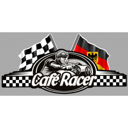 CAFE RACER ( without britain )  right GERMANY FLAGS Sticker