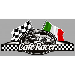 CAFE RACER ( without britain )   ITALIAN right Flag Sticker