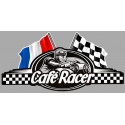 CAFE RACER ( without britain )  FRANCE left FLAG Laminated decal