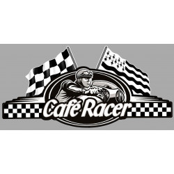 CAFE RACER  BREIZH BRETAGNE  FLAGS ( sans bretagne )  Sticker droit