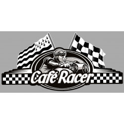 CAFE RACER  BREIZH BRETAGNE  FLAGS ( sans bretagne )  Sticker gauche