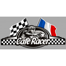 CAFE RACER  FRANCE FLAG droit ( sans bretagne )  Sticker