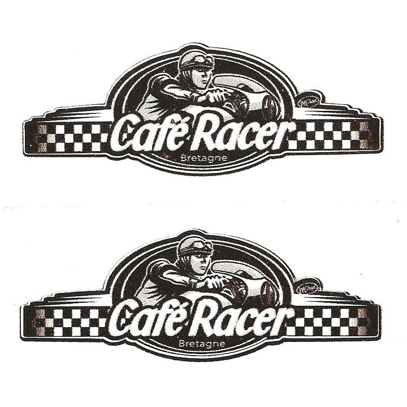 paire Sticker CAFE RACER bretagne 60mm x 22mm 