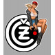 CZ  Pin Up  right laminated decal