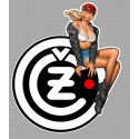 CZ  Pin Up  right laminated decal
