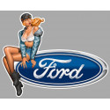 FORD Pin Up gauche Sticker vinyle laminé