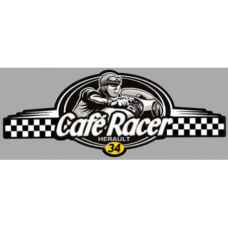 dept HERAULT 34 CAFE RACER bretagne   Logo  Sticker