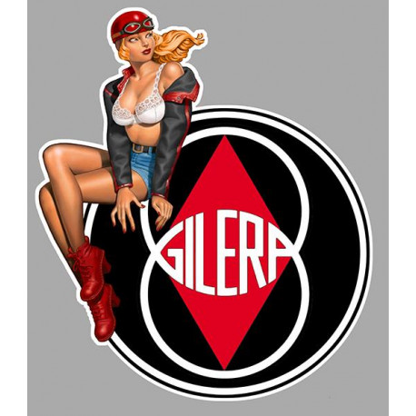 GILERA  Pin Up  left vinyl Sticker