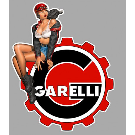 GARELLI  Pin Up  left vinyl Sticker