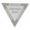 " DANGER " Ejection Seat laminated decal