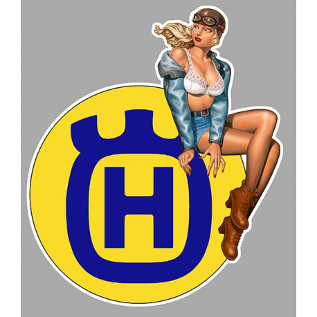 HUSQVARNA  Pin Up  right vinyl Sticker