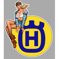 HUSQVARNA  Pin Up  droite Sticker vinyle