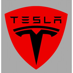 TESLA  laminated decal