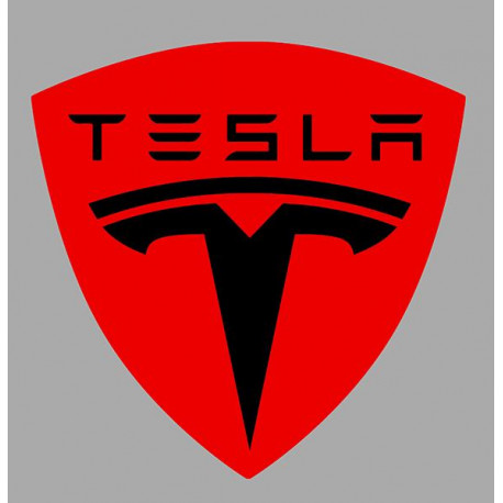 TESLA  laminated decal