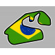 WORLD Formula 1 BRAZIL  laminated decal