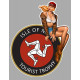 TT Tourist Trophy  Pin Up  right vinyl Sticker