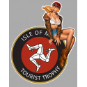 TT Tourist Trophy  Pin Up  droite Sticker vinyle