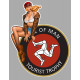 TT Tourist Trophy  Pin Up  gauche Sticker vinyle