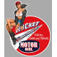ROCKET  Motor Oil Pin Up  gauche Sticker vinyle