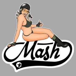 MASH right pin up laminated vinyl decal